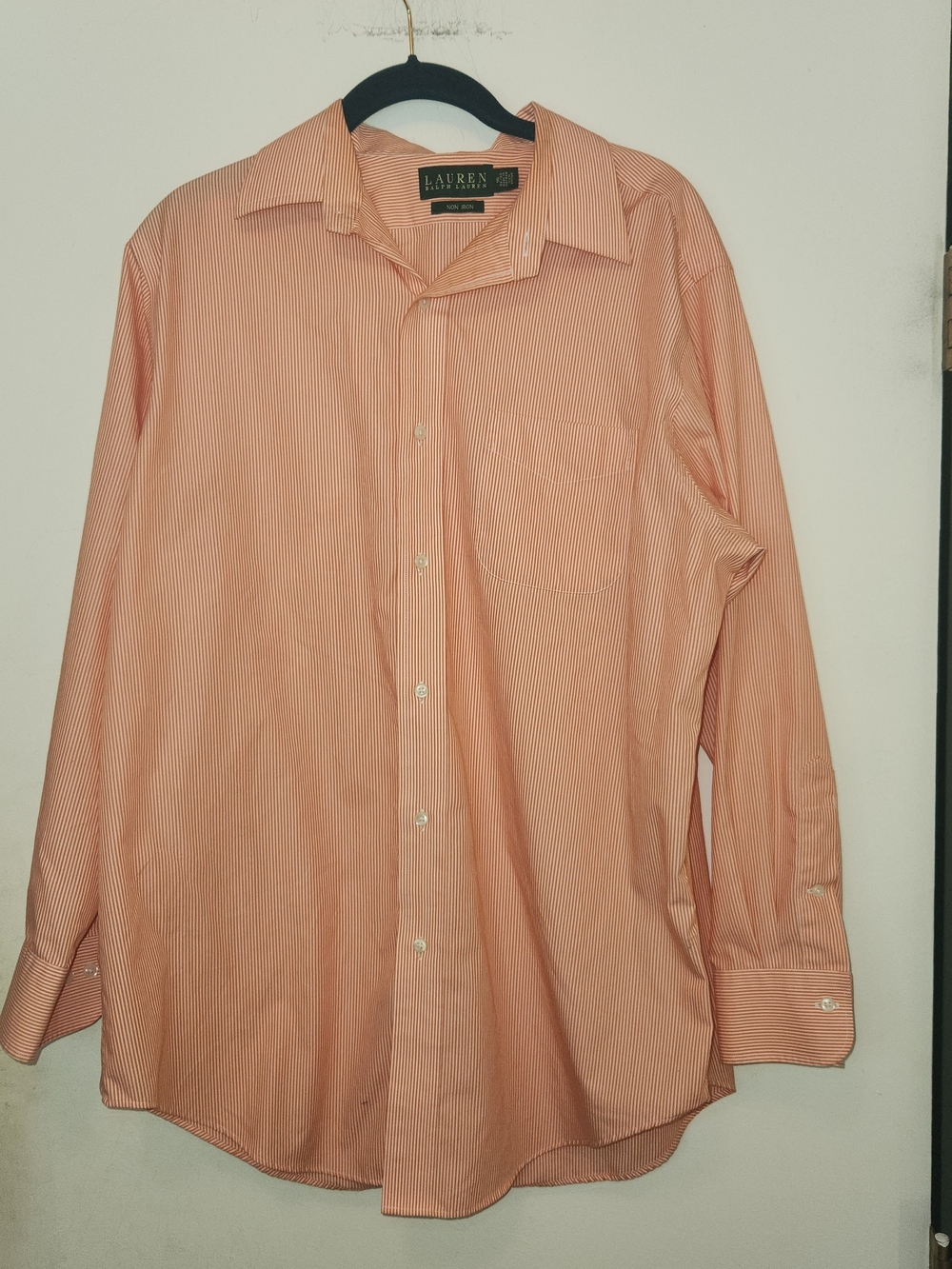 Lauren Ralph Lauren Men’s Orange Stripe Button-Up Dress Shirt 7 (16)